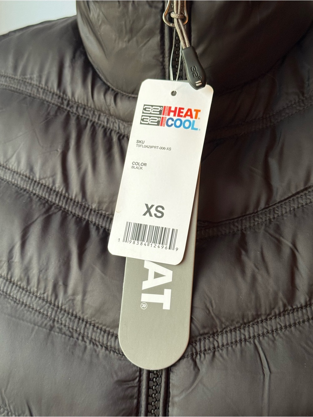 32 Degrees Black Quilted Packable Puffer Vest - Picture 5 of 6